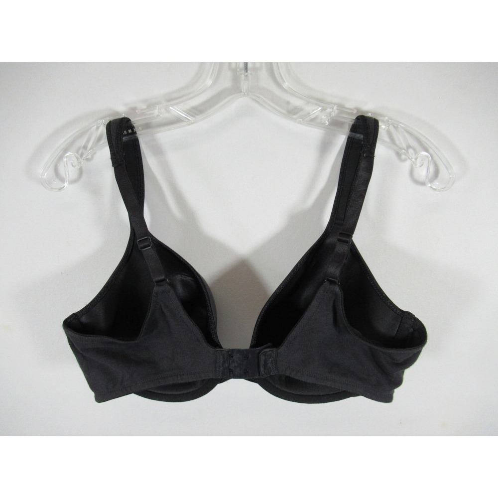 Vassarette Cotton Blend Bra 40C Black Underwire 75-818 75818 - Picture 3 of 6